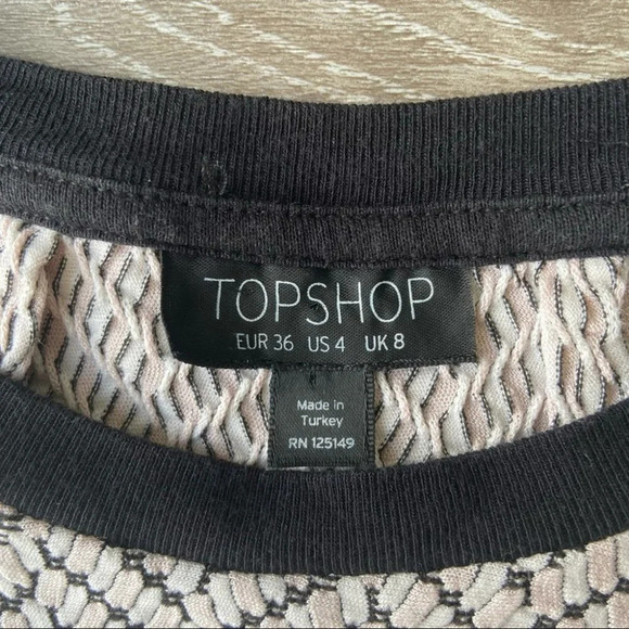 Topshop  Textured Geo Bodycon Dress - Picture 7 of 16